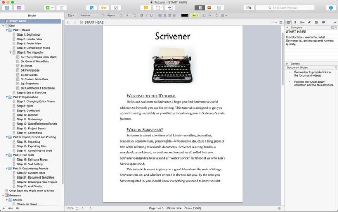 Best Novel Writing Software For The Mac